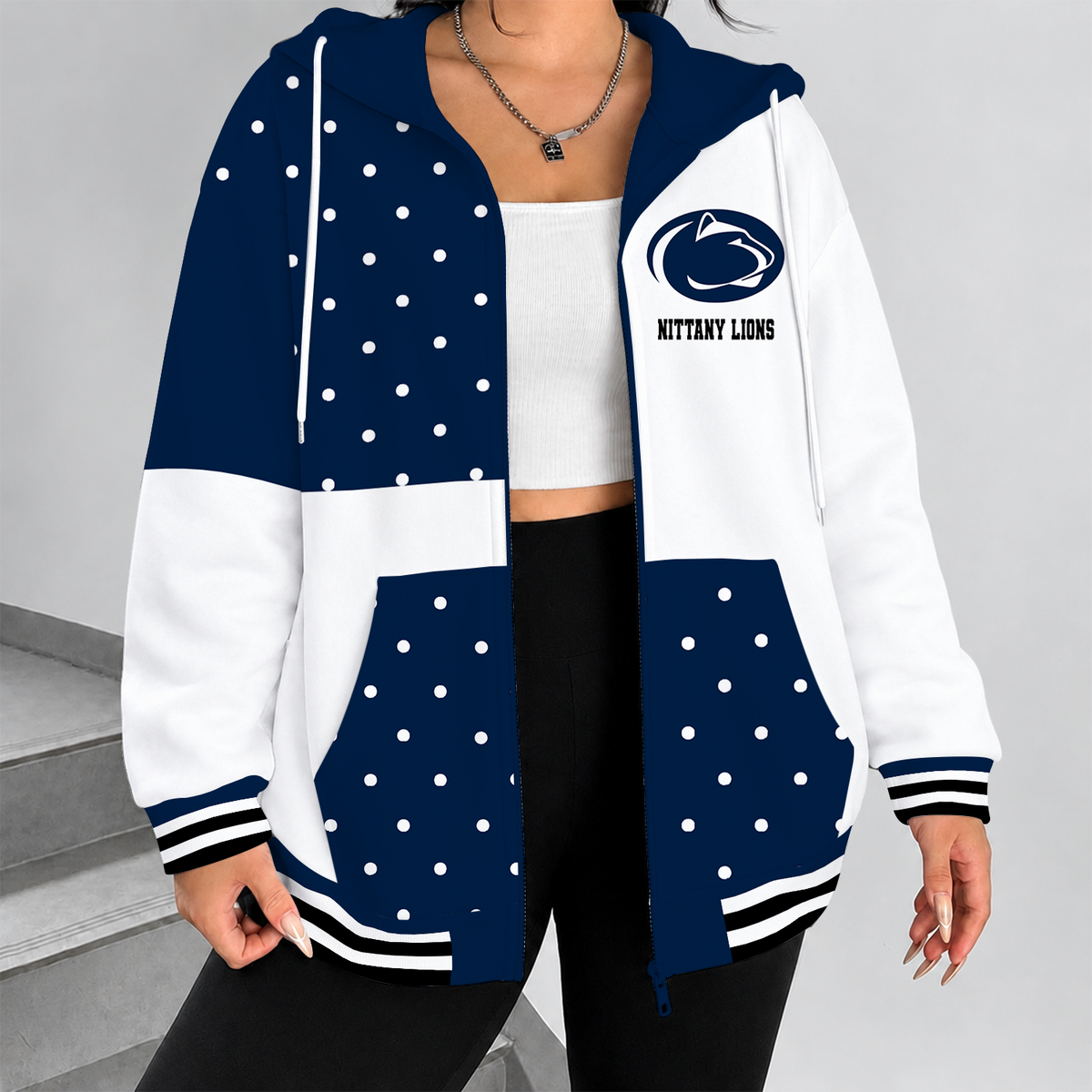 [FAN FAVORITE] NEW CUSTOMIZED NCAA FBS23 PNL PENN STATE NITTANY LIONS ZIP HOODIE