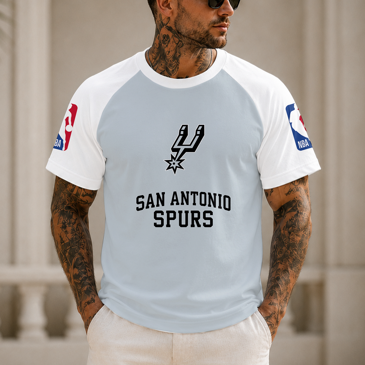 [HOT DEAL] NEW CUSTOMIZED NBA23 SAS SAN ANTONIO SPURS RAGLAN TEE