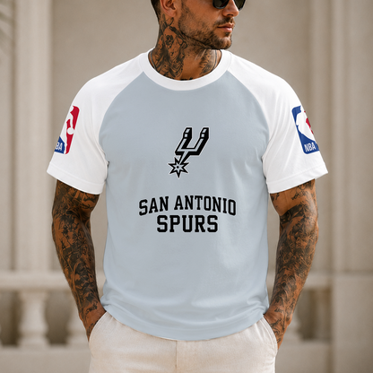 [HOT DEAL] NEW CUSTOMIZED NBA23 SAS SAN ANTONIO SPURS RAGLAN TEE