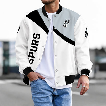 [HOT DEAL] NEW CUSTOMIZED NBA23 SAS SAN ANTONIO SPURS BASEBALL JACKET, SATIN VARSITY JACKET