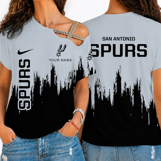 [HOT DEAL] NEW CUSTOMIZED NBA23 SAS SAN ANTONIO SPURS SHOULDER SHIRT