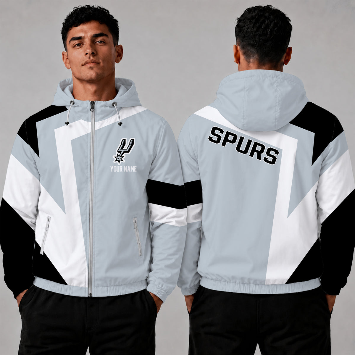 [HOT DEAL] NEW CUSTOMIZED NBA23 SAS SAN ANTONIO SPURS WINDBREAKER JACKET
