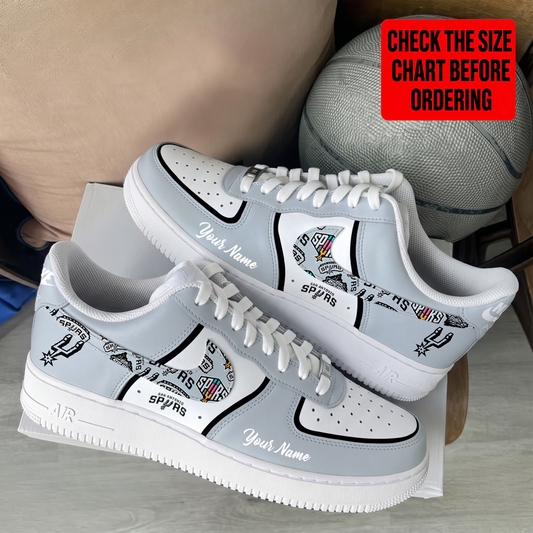 [HOT DEAL] NEW CUSTOMIZED NBA23 SAS SAN ANTONIO SPURS AF1 SHOES