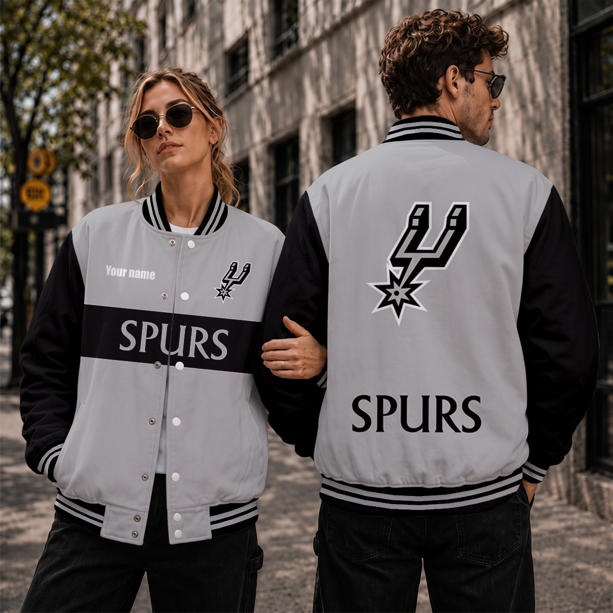 [HOT DEAL] NEW CUSTOMIZED NBA23 SAS SAN ANTONIO SPURS BASEBALL JACKET, SATIN VARSITY JACKET
