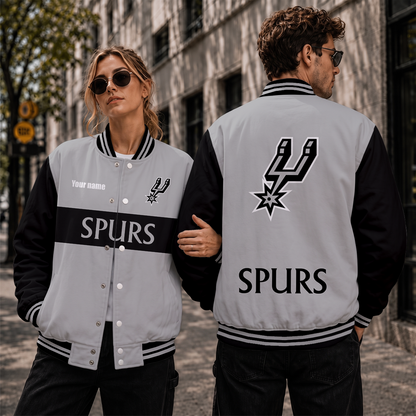 [HOT DEAL] NEW CUSTOMIZED NBA23 SAS SAN ANTONIO SPURS BASEBALL JACKET, SATIN VARSITY JACKET