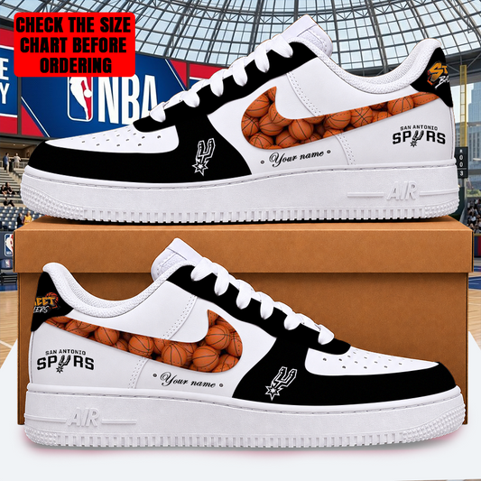 [HOT DEAL] NEW CUSTOMIZED NBA23 SAS SAN ANTONIO SPURS AF1 SHOES