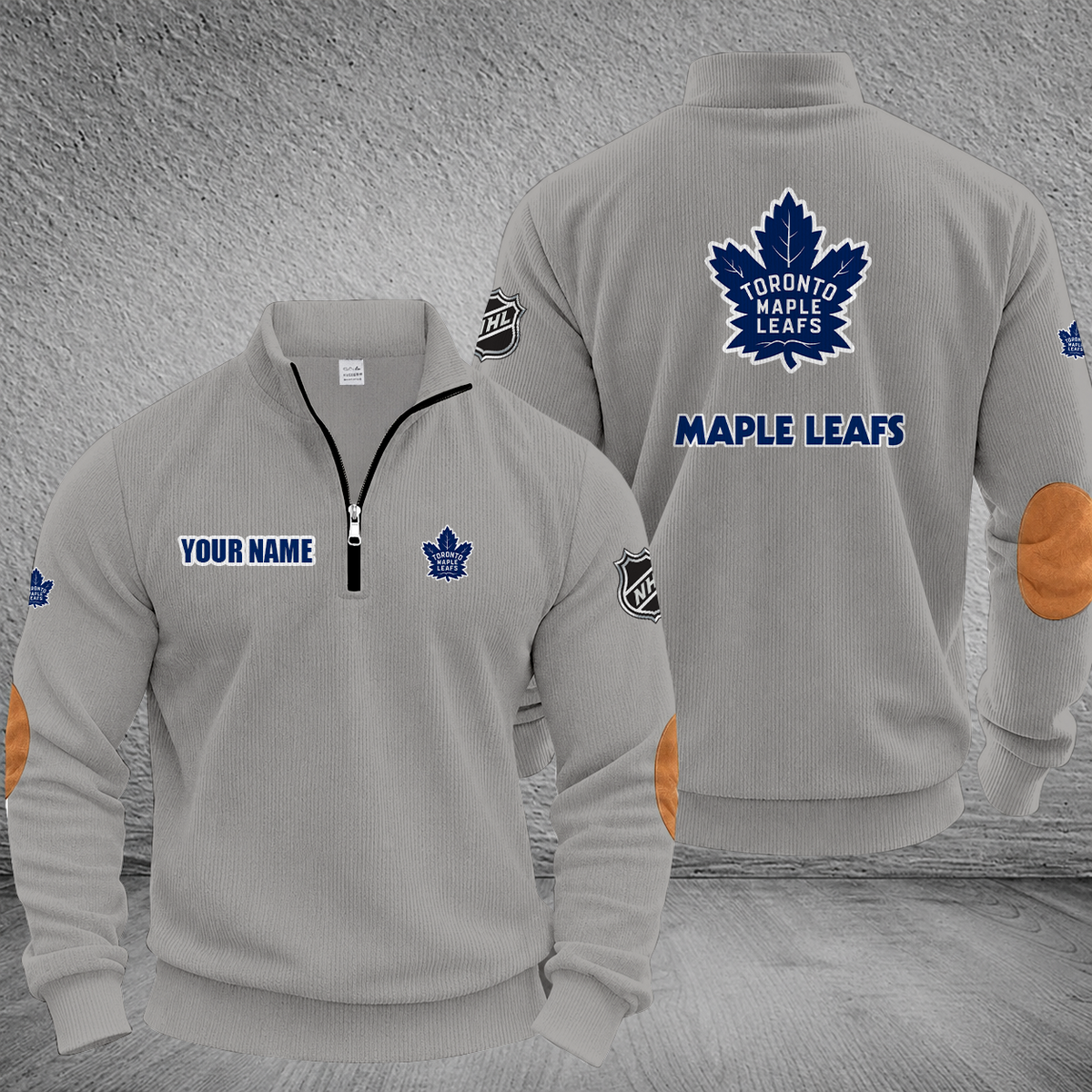 [SUPER SALE] NEW CUSTOMIZED NHL23 TML TORONTO MAPLE LEAFS MULTICOLOR STRIPED QUATER ZIP SWEATSHIRT