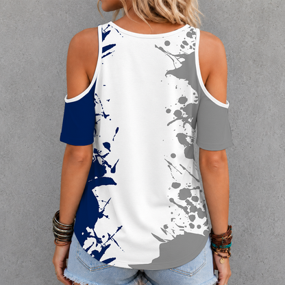 [SUPER SALE] NEW CUSTOMIZED NHL23 TML TORONTO MAPLE LEAFS CRISS CROSS V-NECK TOP