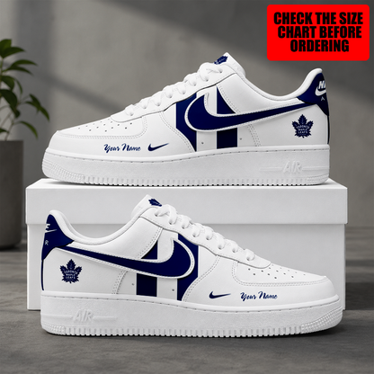 [SUPER SALE] NEW CUSTOMIZED NHL23 TML TORONTO MAPLE LEAFS AF1 SHOES