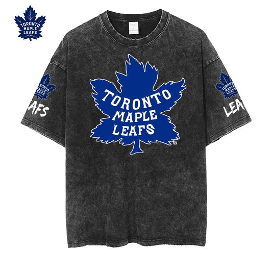 [SUPER SALE] NEW CUSTOMIZED NHL23 TML TORONTO MAPLE LEAFS MULTICOLOR WASHED TEE