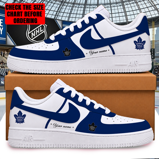 [SUPER SALE] NEW CUSTOMIZED NHL23 TML TORONTO MAPLE LEAFS AF1 SHOES