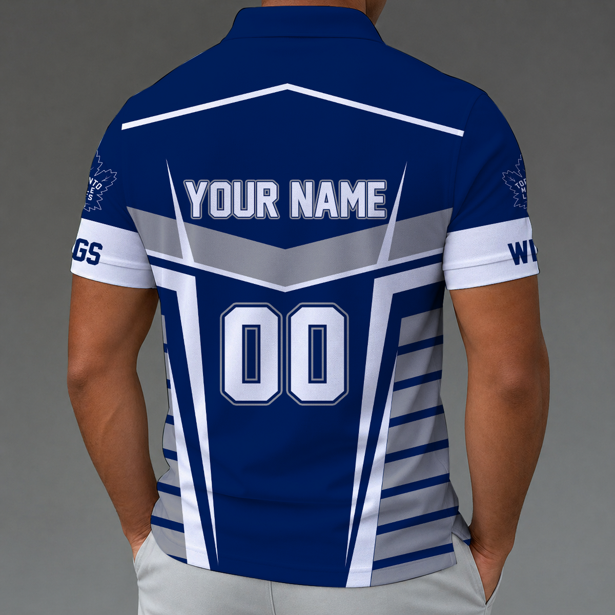 [SUPER SALE] NEW CUSTOMIZED NHL23 TML TORONTO MAPLE LEAFS POLO SHIRT