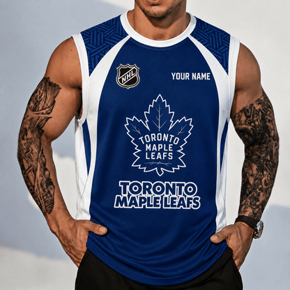 [SUPER SALE] NEW CUSTOMIZED NHL23 TML TORONTO MAPLE LEAFS TANK TOP & GYM SHIRT
