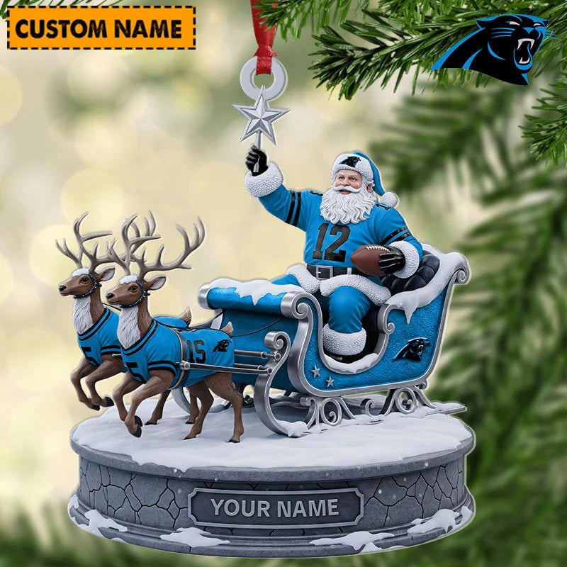[SPECIAL OFFER] NEW CUSTOMIZED NFL23 CLP CAROLINA PANTHERS CHRISTMAS ACRYLIC ORNAMENT