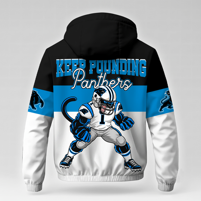 [SPECIAL OFFER] NEW CUSTOMIZED NFL23 CLP CAROLINA PANTHERS WINDBREAKER JACKET