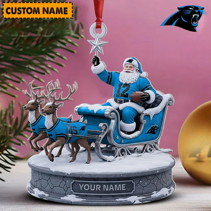 [SPECIAL OFFER] NEW CUSTOMIZED NFL23 CLP CAROLINA PANTHERS CHRISTMAS ACRYLIC ORNAMENT