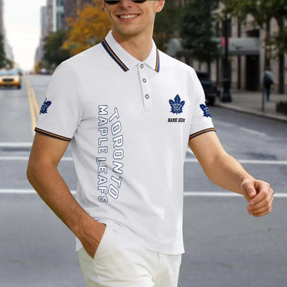 [SUPER SALE] NEW CUSTOMIZED NHL23 TML TORONTO MAPLE LEAFS POLO SHIRT