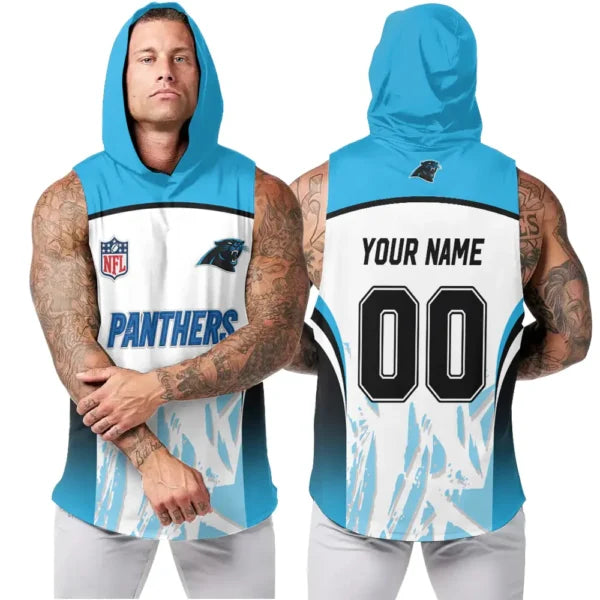 [SPECIAL OFFER] NEW CUSTOMIZED NFL23 CLP CAROLINA PANTHERS HOODED TANK TOP