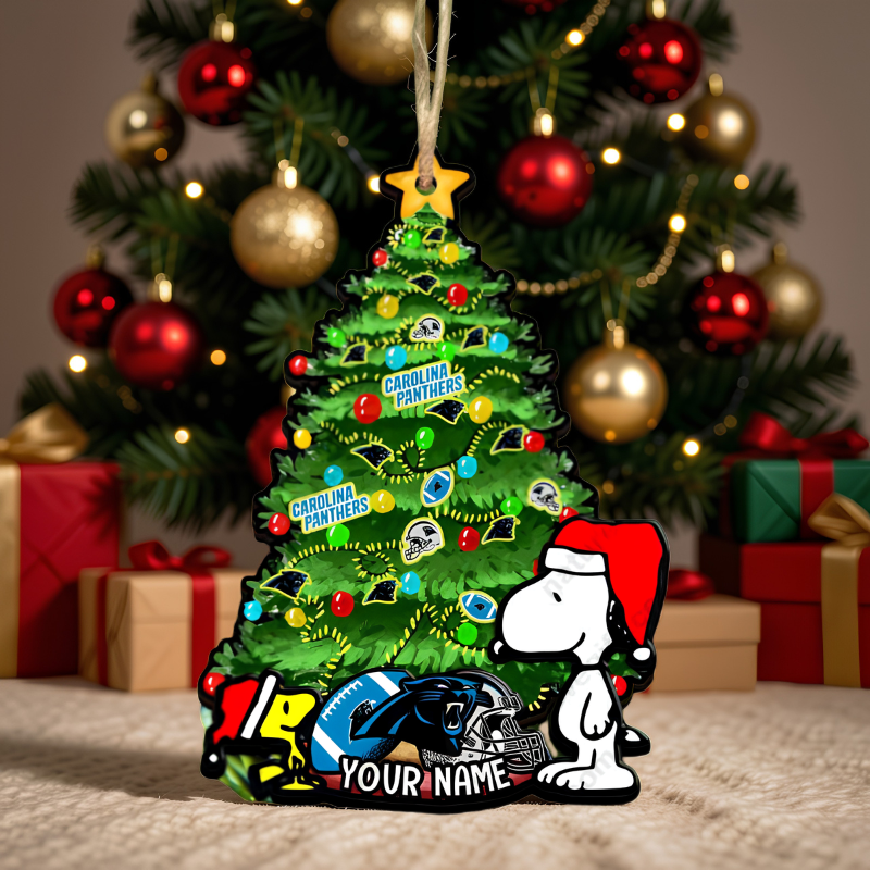 [SPECIAL OFFER] NEW CUSTOMIZED NFL23 CLP CAROLINA PANTHERS CHRISTMAS ACRYLIC ORNAMENT