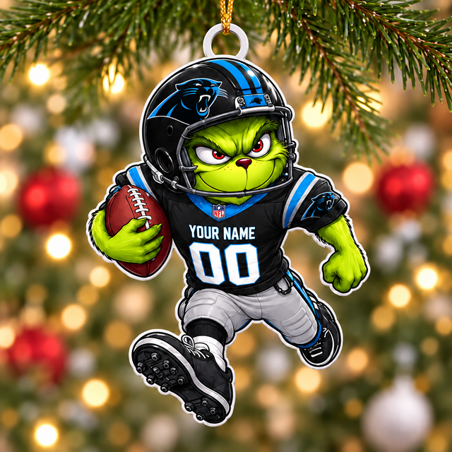 [SPECIAL OFFER] NEW CUSTOMIZED NFL23 CLP CAROLINA PANTHERS CHRISTMAS ACRYLIC ORNAMENT
