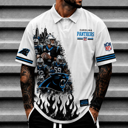 [SPECIAL OFFER] NEW CUSTOMIZED NFL23 CLP CAROLINA PANTHERS POLO SHIRT