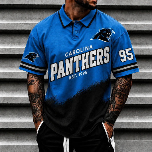 [SPECIAL OFFER] NEW CUSTOMIZED NFL23 CLP CAROLINA PANTHERS POLO SHIRT