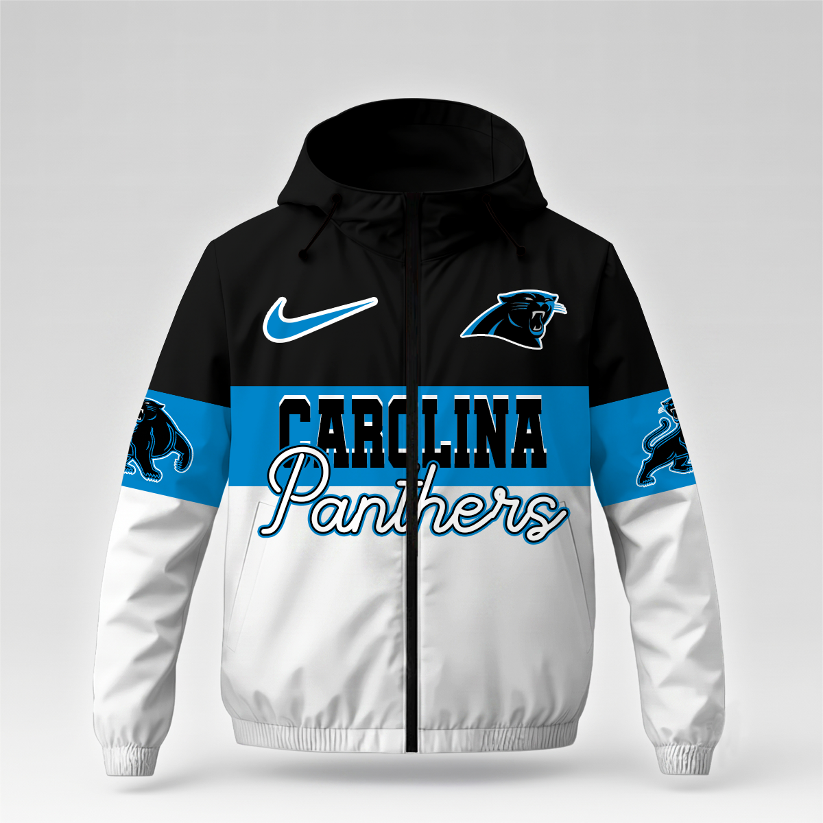 [SPECIAL OFFER] NEW CUSTOMIZED NFL23 CLP CAROLINA PANTHERS WINDBREAKER JACKET