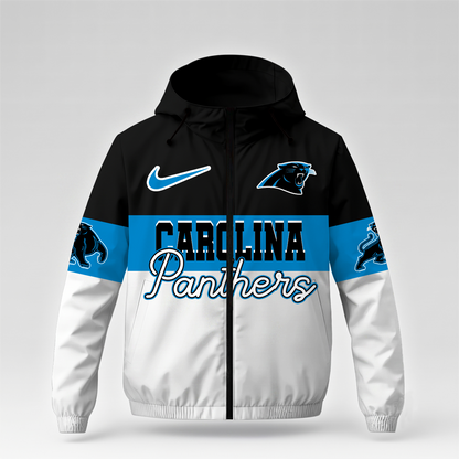 [SPECIAL OFFER] NEW CUSTOMIZED NFL23 CLP CAROLINA PANTHERS WINDBREAKER JACKET