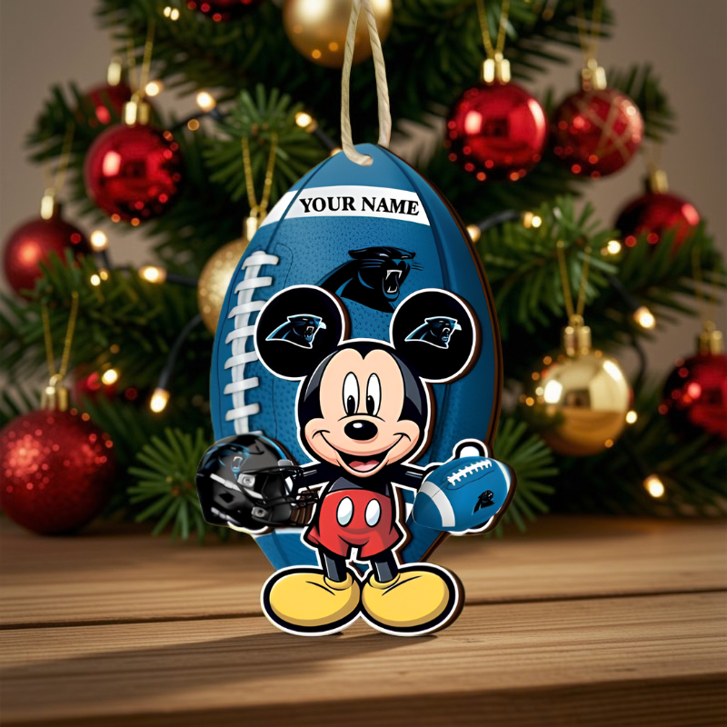 [SPECIAL OFFER] NEW CUSTOMIZED NFL23 CLP CAROLINA PANTHERS CHRISTMAS ACRYLIC ORNAMENT