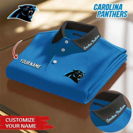 [SPECIAL OFFER] NEW CUSTOMIZED NFL23 CLP CAROLINA PANTHERS POLO SHIRT