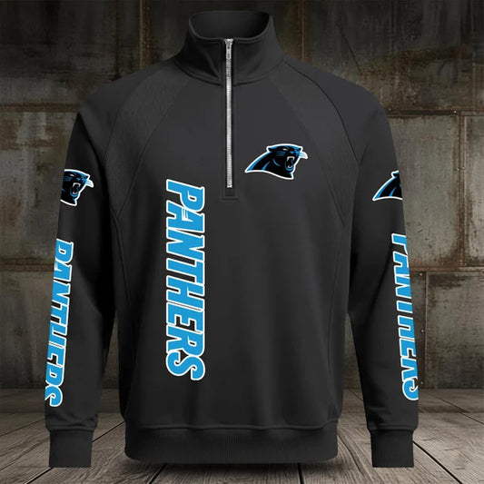 [SPECIAL OFFER] NEW CUSTOMIZED NFL23 CLP CAROLINA PANTHERS MEN'S MULTICOLOR QUARTER-ZIP PULLOVER