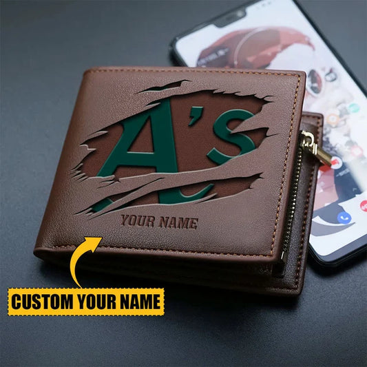 [FLASH SALE] NEW CUSTOMIZED MLB23 OAS OAKLAND ATHLETICS LEATHER WALLET