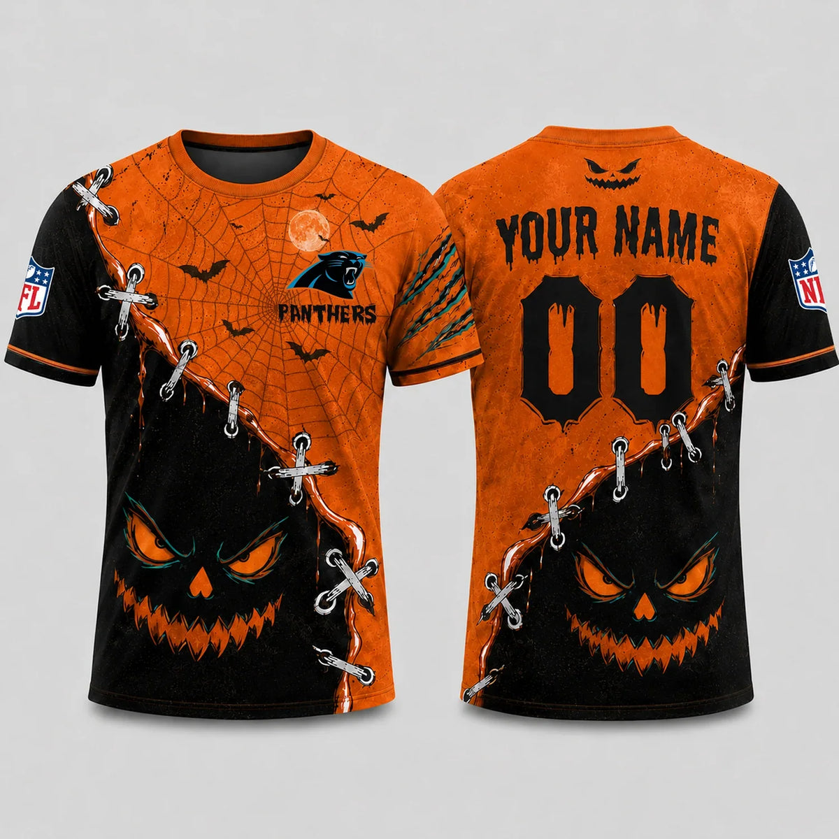 [SPECIAL OFFER] NEW CUSTOMIZED NFL23 CLP CAROLINA PANTHERS HALLOWEEN T-SHIRT, HOODIE & ZIP HOODIE