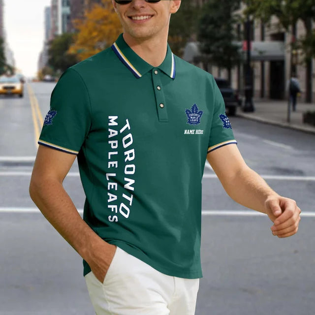 [SUPER SALE] NEW CUSTOMIZED NHL23 TML TORONTO MAPLE LEAFS POLO SHIRT