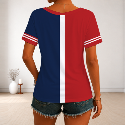 [FLASH SALE] NEW CUSTOMIZED MLB24 SLC ST. LOUIS CARDINALS V-NECK FEMALE SHIRT