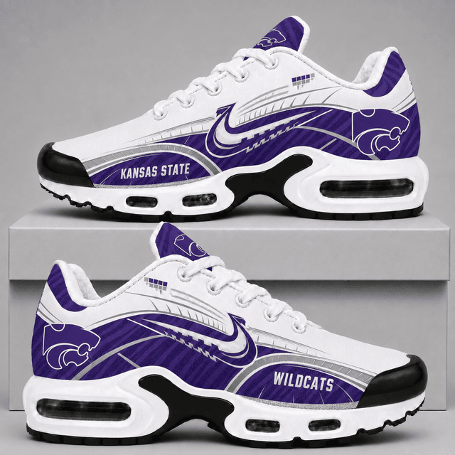 [FAN FAVORITE] NEW CUSTOMIZED NCAA FBS24 KSW KANSAS STATE WILDCATS AIR MAX PLUS SNEAKERS