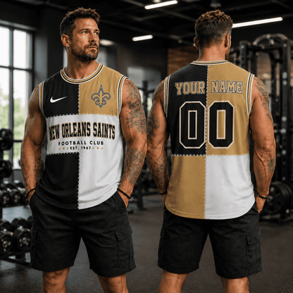 [SPECIAL OFFER] NEW CUSTOMIZED NFL24 NOS NEW ORLEANS SAINTS MEN'S GYM SHIRT