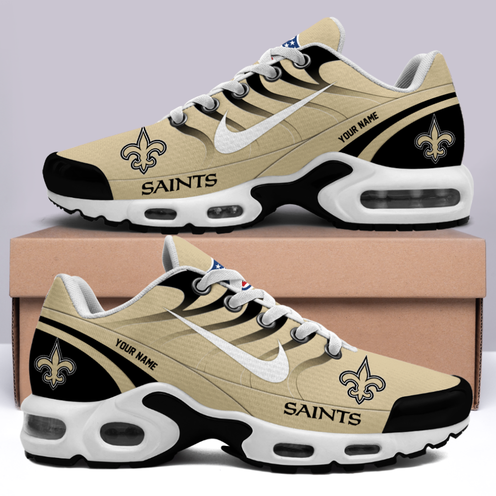 [SPECIAL OFFER] NEW CUSTOMIZED NFL24 NOS NEW ORLEANS SAINTS AIR MAX PLUS SNEAKERS