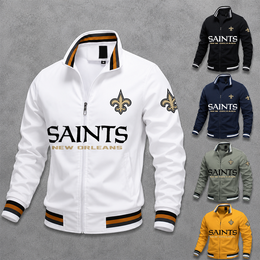 [SPECIAL OFFER] NEW CUSTOMIZED NFL24 NOS NEW ORLEANS SAINTS MULTICOLOR MEN'S CASUAL JACKET