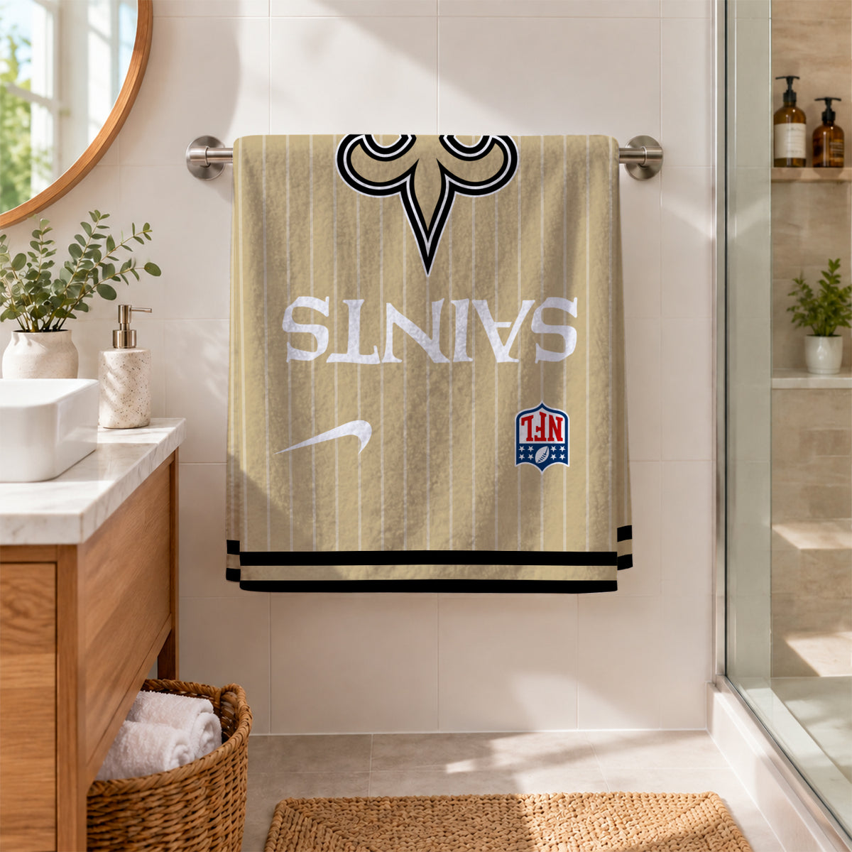 [SPECIAL OFFER] NEW CUSTOMIZED NFL24 NOS NEW ORLEANS SAINTS BEACH TOWEL