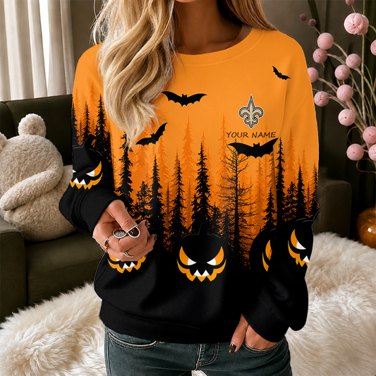 [SPECIAL OFFER] NEW CUSTOMIZED NFL24 NOS NEW ORLEANS SAINTS UNISEX HALLOWEEN SWEATSHIRT