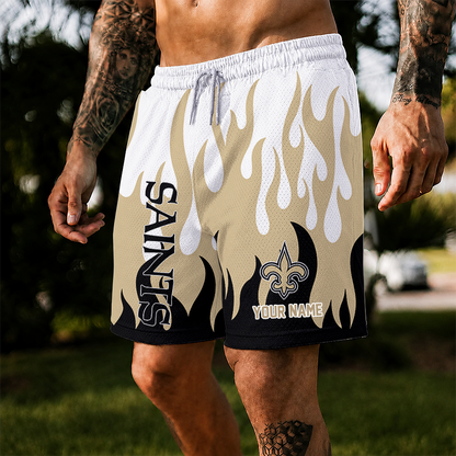 [SPECIAL OFFER] NEW CUSTOMIZED NFL24 NOS NEW ORLEANS SAINTS SHORT PANTS