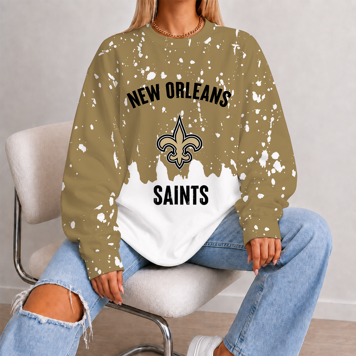 [SPECIAL OFFER] NEW CUSTOMIZED NFL24 NOS NEW ORLEANS SAINTS UNISEX SWEATSHIRT