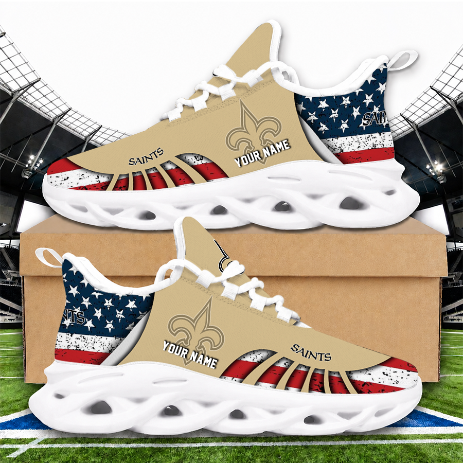 [SPECIAL OFFER] NEW CUSTOMIZED NFL24 NOS NEW ORLEANS SAINTS UNISEX CLUNKY SNEAKERS