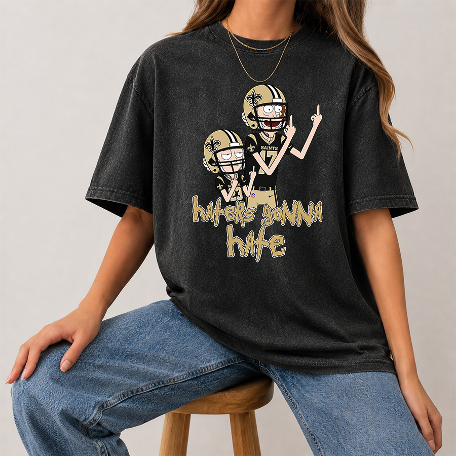 [SPECIAL OFFER] NEW CUSTOMIZED NFL24 NOS NEW ORLEANS SAINTS FUNNY WASHED TEE