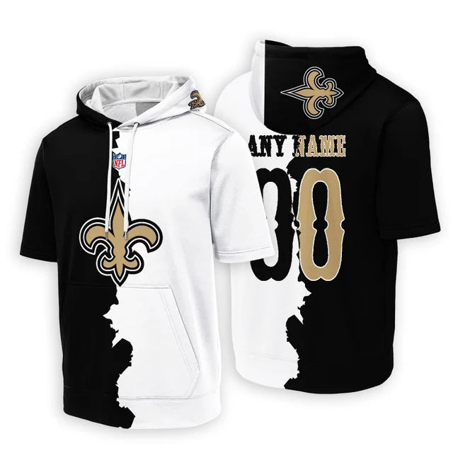[SPECIAL OFFER] NEW CUSTOMIZED NFL24 NOS NEW ORLEANS SAINTS SHORT SLEEVE HOODIE T-SHIRT
