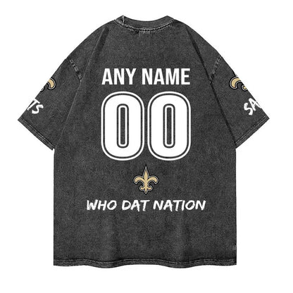 [SPECIAL OFFER] NEW CUSTOMIZED NFL24 NOS NEW ORLEANS SAINTS FUNNY MULTICOLOR WASHED TEE