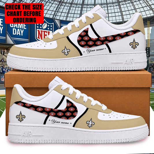 [SPECIAL OFFER] NEW CUSTOMIZED NFL24 NOS NEW ORLEANS SAINTS AF1 SHOES