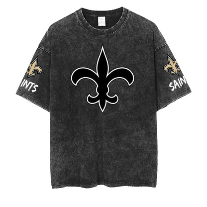 [SPECIAL OFFER] NEW CUSTOMIZED NFL24 NOS NEW ORLEANS SAINTS FUNNY MULTICOLOR WASHED TEE