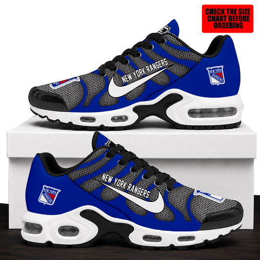 [SUPER SALE] NEW CUSTOMIZED NHL24 NYR NEW YORK RANGERS AIR MAX PLUS SNEAKERS